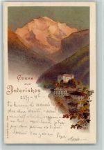 3800 Interlaken Lithographie 1899