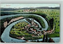 Rheinau 1909 Vogelperspektive