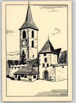 4132 Muttenz Künstlerkarte Töchterabteilung