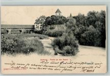 Aarberg 1904 Partie an der Aare