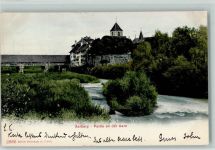 Aarberg 1907 Partie an der Aare