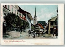 Herzogenbuchsee 1902 Pferdekutsche Brunnen