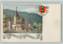 2560 Nidau Künstlerkarte Chateaux Suisses sign Reuter Ch. A.