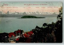 Twann Blick auf St Petersinsel und Berneralpen