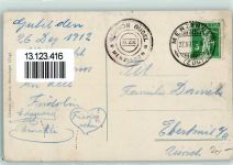 6313 Menzingen Künstlerkarte Kloster Kirche Pension Gubel mit Rigi Zugerberg Pilatus sign