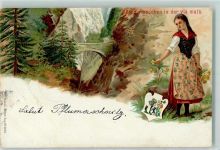 1899 Bündnermädchen in der via mala