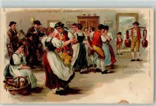 Toggenburger Sennenball sign Rudolf Trachten Toggenburg 1905 Lithographie