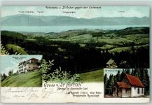 St. Anton 1903 Pension Alpenhof St. Antons-Kapelle Panorama gegen den Bodensee