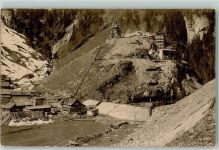 8854 Siebnen 1923 - Kraftwerk Wäggithal Betonieranlage für die Staumauer im Schräh