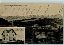 Wald AR 1908 Blick auf Säntiskette vom Gasthaus zur Tanne