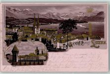 6000 Luzern Lucerne 1900 Lithographie