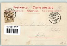 1901 AK mit Glimmerauflage Wappen Litho