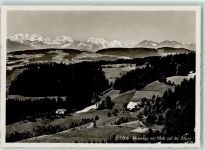 Langnau Moosegg mit Blick auf die Alpen