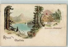 Obersee Kurhaus Obersee Lithographie