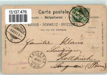 Grindelwald 1901 Wetterhorn Oberer Gletscher Lithographie