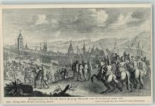 8000 Zürich Künstlerkarte Belagerung von Zürich durch Herzog Albrecht von Österreich anno 1351