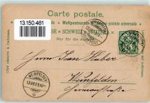 8000 Zürich 1899 Karte beschädigt Lithographie Mondschein