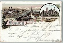 8000 Zürich 1899 Lithographie Tonhalle
