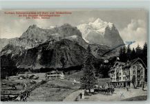 Grosse Scheidegg 1910 Kurhaus Schwarzwaldalp mit Well- und Wetterhörner an der Grossen Scheideggstrasse