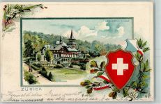 Zürich 1902 Wappen Waldhaus Dolder AK