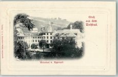 9057 Weissbad 1902 Prägedruck Passepartout AK