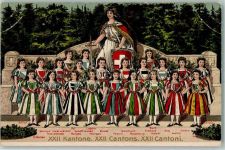 und XXII Kantone Artist Atelier Guggenheim 13788/14 Helvetia Prägedruck