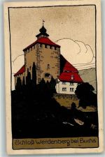 9470 Werdenberg 1917 Gebrauchsspuren Künstler Steinzeichnung Schloss Werdenberg