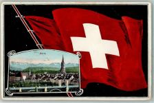 Bern 1913 Fahne Passepartout Verlag Künzli 1827 AK