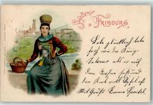 Fribourg 1902 Frau Verlag Künzli
