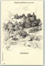 La Neuveville Burgen u. Schlösser im Kanton Bern Ruine sign. EH
