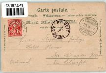 8590 Romanshorn 1898 Lithographie / Mondschein Inseli im Mondschein Ruderboot