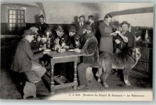 Grand St Bernard Verlag J.J. 8507 - Gemeinsames Essen, gedeckter Tisch, Bernhardiner, Hospice du Grand St. Bernhard - Le Refectoire