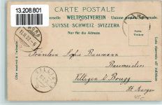 3076 Worb 1902 - Schloss und Wasserfall , Totalansicht AK