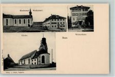 Baar 1905 Kinderasyl Walterswil, Waisenhaus, Kirche
