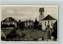 Hinwil Schulhaus Pfarrhaus Kirche
