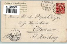 Zürich 1903 Prägedruck Stadttheater Wappen Lithographie