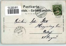 Twann 1899 Ansicht gegen den Kapf Klein-Twann sign August Kunz