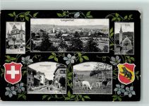 Langenthal 1913 Hotel Bären Kirche Amtshausgasse Wildpark Wappen Veilchen