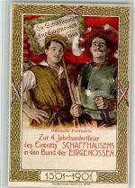 Schaffhausen 4 Jahrhundertfeier des Eintritts Schaffhausens in den Bund der Eidgenossen 1501-1901