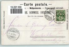 8000 Zürich Lithographie Grand Hotel Waldhaus 1899