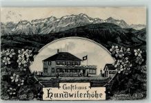 9064 Hundwil Künstlerkarte Gasthaus Hundwilerhöhe sign J. Butz