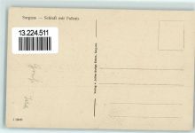 7320 Sargans Gebrauchsspuren Schloss mit Falknis sign Künstlerkarte