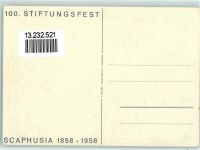 Schaffhausen 100. Stiftungsfest Scaphusia 1958 sign. Schnägg