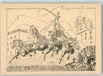 6405 Immensee 1952 Lithographie Matura Vierspänner Bücher sign