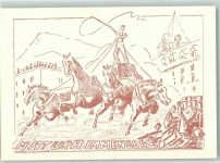 6405 Immensee 1952 Lithographie Matura Vierspänner Bücher sign