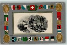 1911 Alpenpost Wappen Telldenkmal Winkelrieddenkmal St. Jakob-Denkmal Mationaldenkmal Geng Passepartout