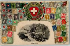 1913 Briefmarken Alpenpost fünfspänner