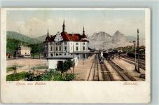 6410 Goldau Gebrauchsspuren Bahnhof Dampflokomotive