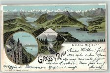 6410 Goldau 1897 - Rigibahn Kräbelwand Blick auf die Mythen