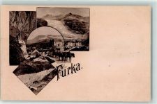 Furka - Kutsche Brücke Wasserfall
